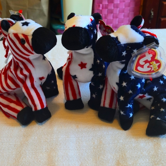 Ty Other - RARE TY Lefty 2000 Beanie Baby With Errors Political Donkey (3)